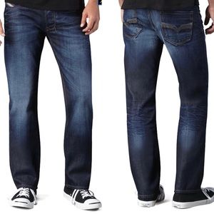 Diesel Larkee Straight Leg Jeans in Faded Dark Blue 0073N Wash - W29, L30